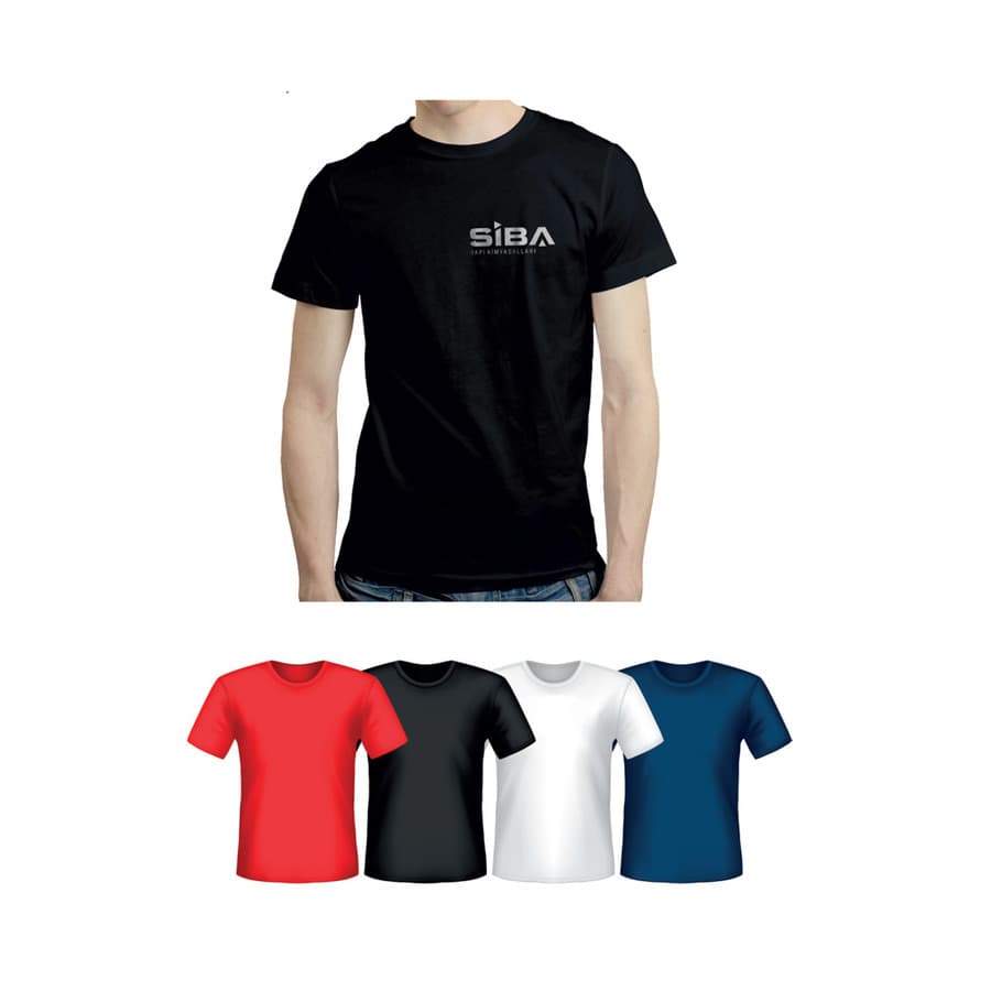 Tüp Kesim Bisiklet Yaka T-Shirt